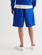 AMI PARIS - Logo-Embroidered Cotton-Jersey Shorts - Blue