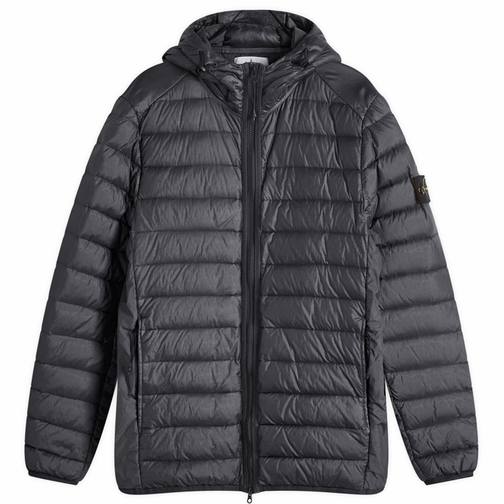 Photo: Stone Island Men's Lightweight Hooded Down Jacket in Navy Blue