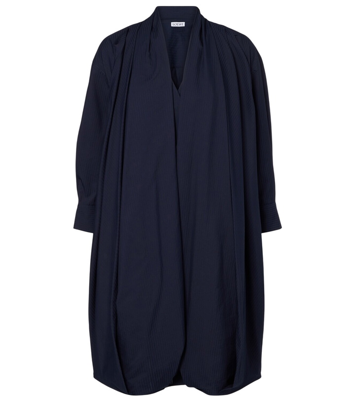Photo: Loewe Draped cotton poplin minidress