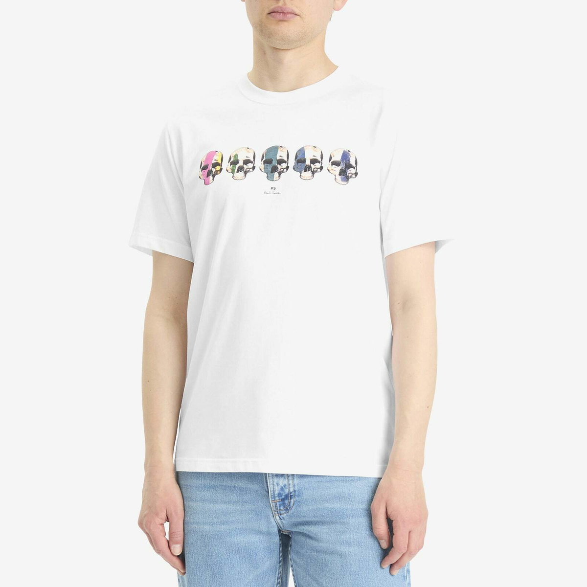 Paul Smith Men's Multi Skull T-Shirt in White