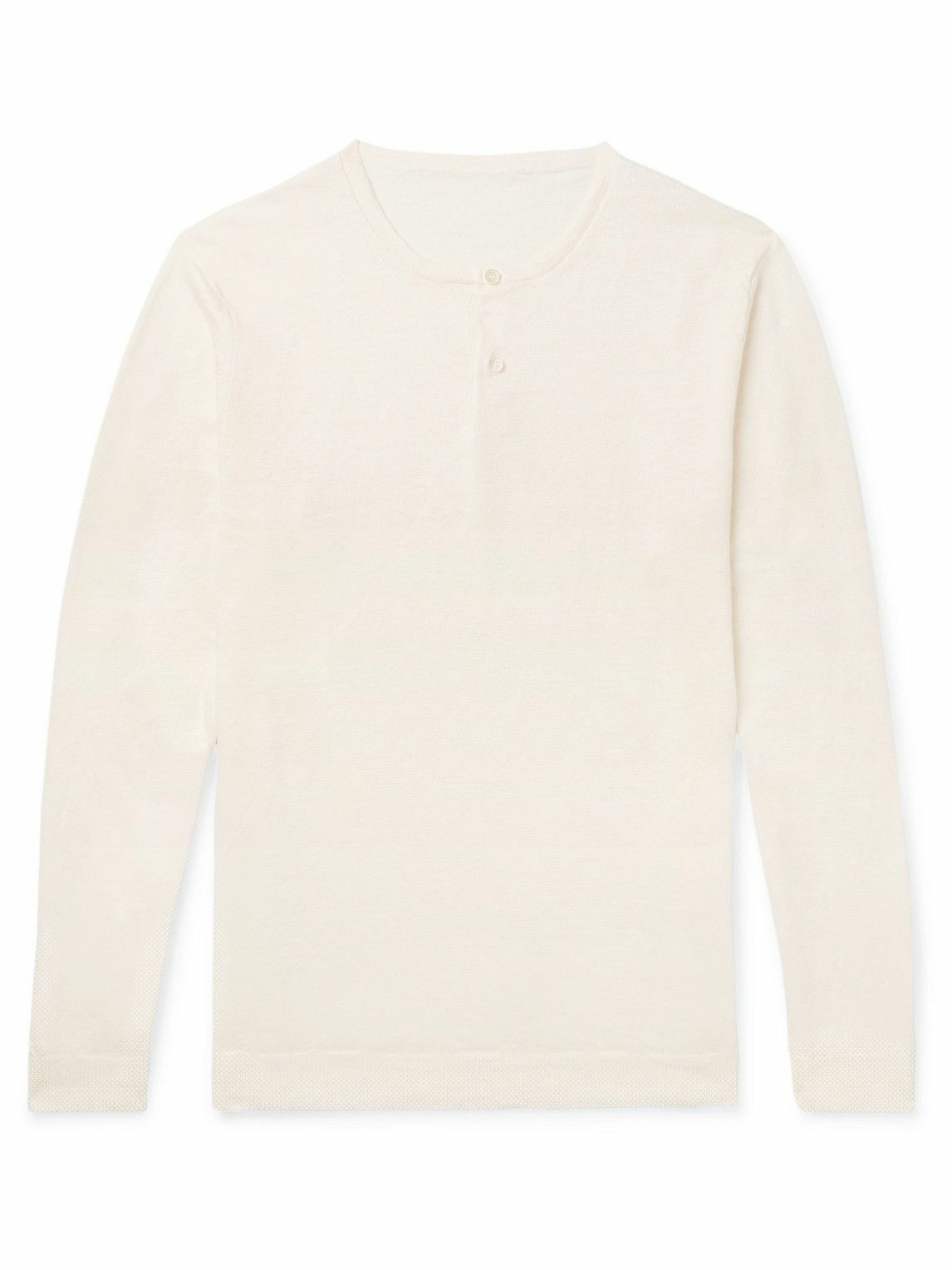 Anderson & Sheppard - Linen Henley T-Shirt - Neutrals