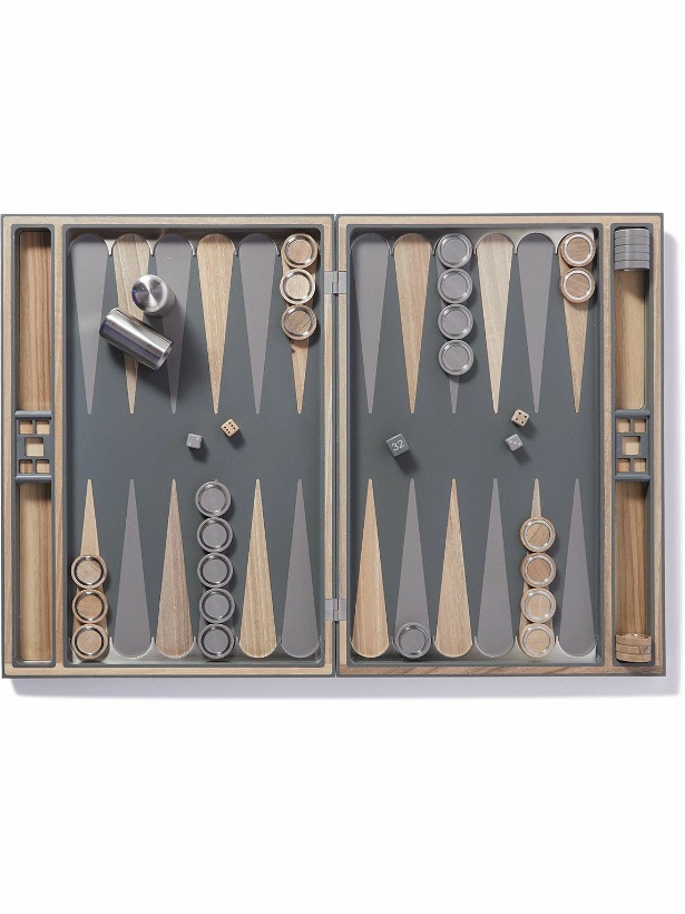 Photo: Brunello Cucinelli - Krion, Walnut and Stainless Steel Backgammon Set