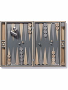 Brunello Cucinelli - Krion, Walnut and Stainless Steel Backgammon Set