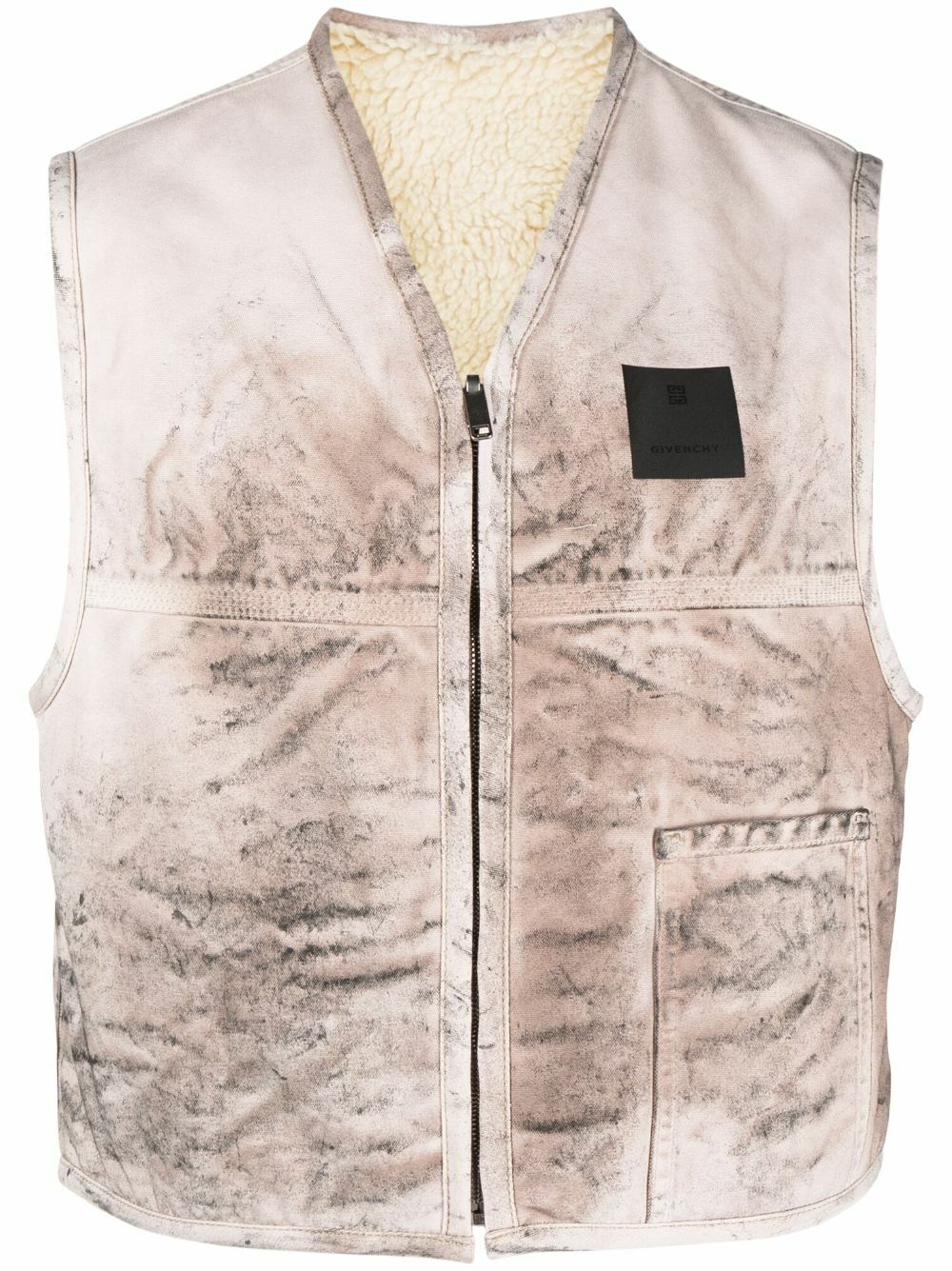 Givenchy Neutral Distressed Reversible Vest Givenchy