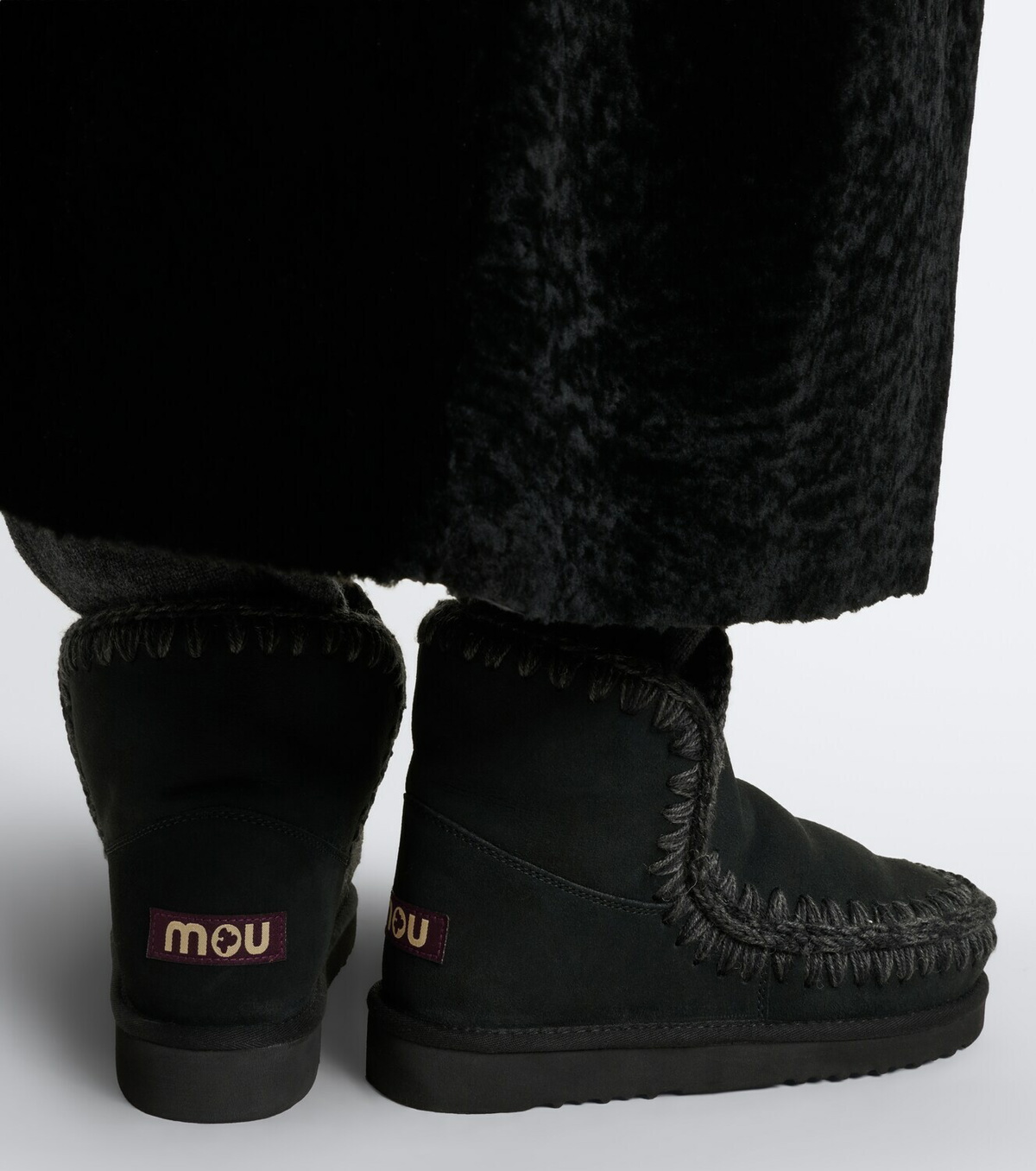 Mou 18 shearling-lined suede ankle boots