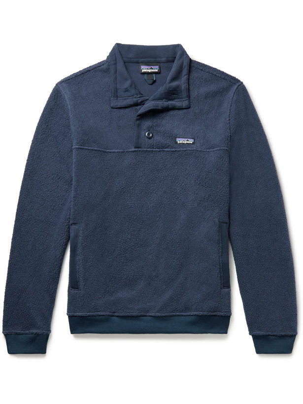 Photo: PATAGONIA - Logo-Appliquéd Recycled Fleece Sweatshirt - Blue
