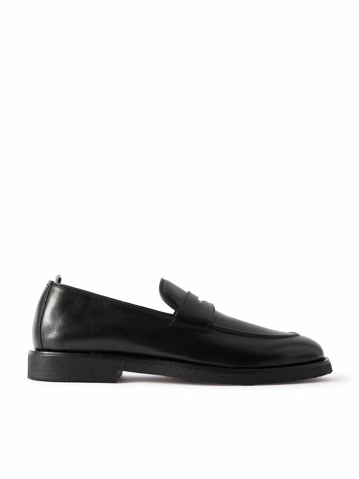 Officine Creative - Harley 003 Gathered Leather Loafers - Black