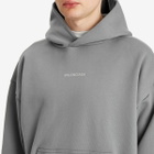 Balenciaga Men's BB Back Reflective Medium Fit Hoodie in Grey/Reflective