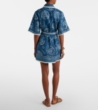 Alémais Lucky belted printed linen shirt dress