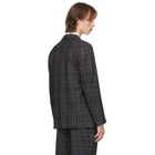 Comme des Garcons Homme Deux Grey Wool Check Glen Blazer