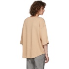 House of the Very Islands Tan Oversized Knit T-Shirt