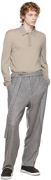 Ermenegildo Zegna Couture Grey Cashmere & Wool Trousers