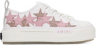 AMIRI White & Pink Stars Court Low Sneakers