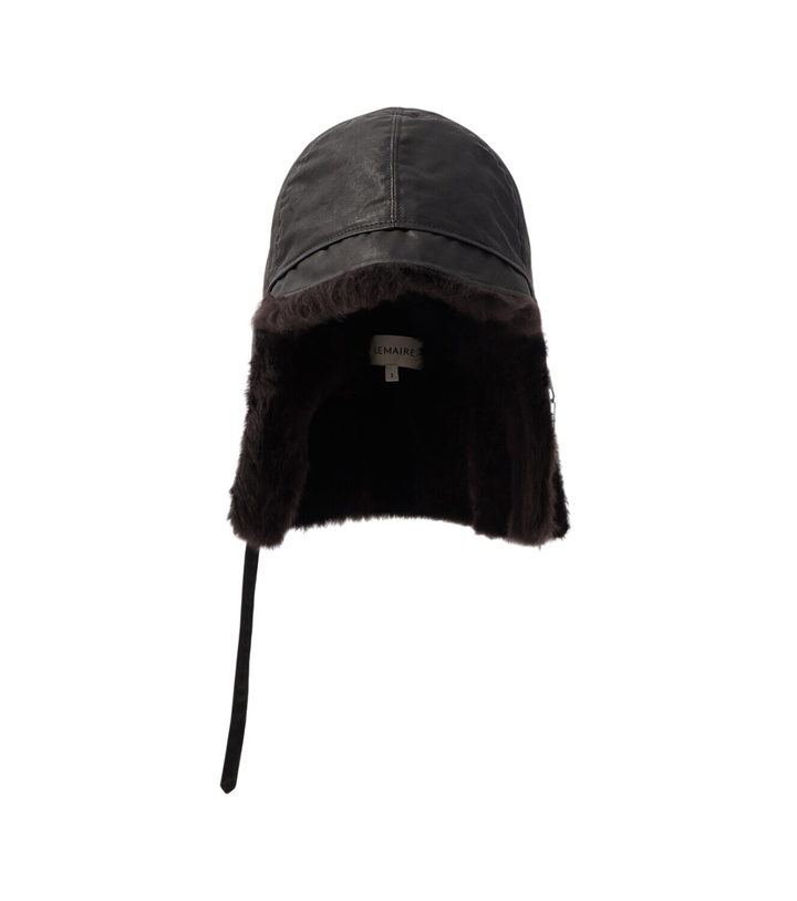 Photo: Lemaire Coated reversible cotton canvas and shearling hat