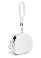 Self-portrait Bow Crystal-embellished Pearlescent Acrylic top Handle bag - Cream - One Size