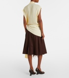 Plan C Asymmetric tie-neck blouse