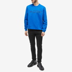 Alexander McQueen Men's Embroidered Logo Crew Sweat in Galactic Blue