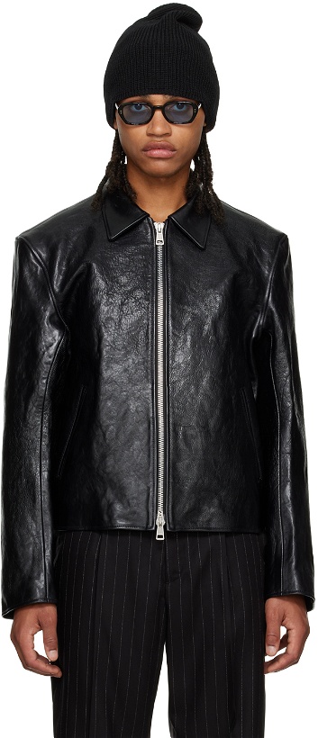 Photo: Our Legacy Black Mini Leather Jacket