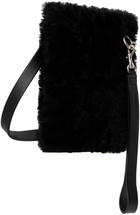 Jil Sander Black Shearling Link Pouch