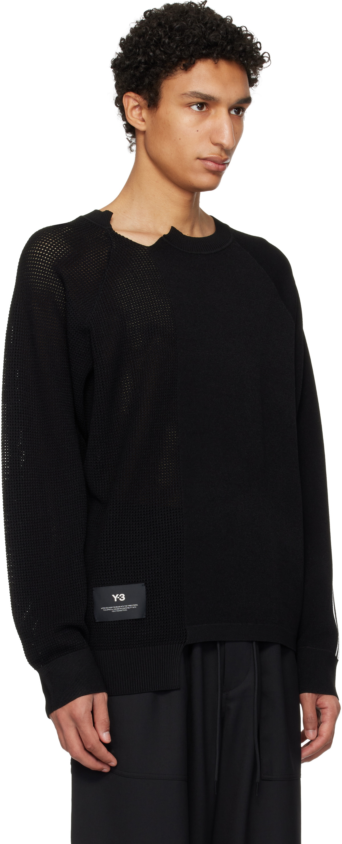 Y-3 Black Logo Knit Sweater