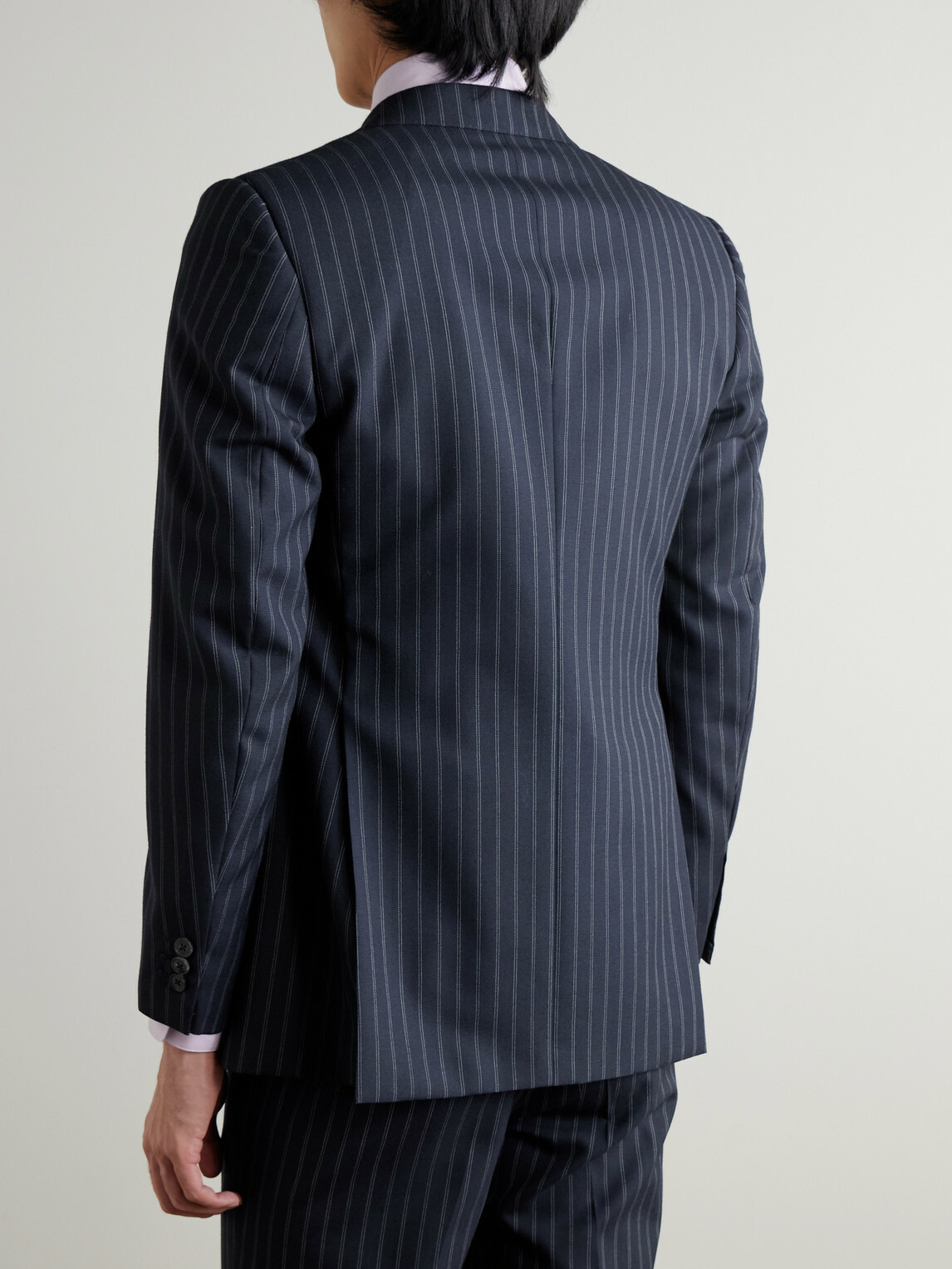 Husbands - Pinstriped Wool Suit Jacket - Blue