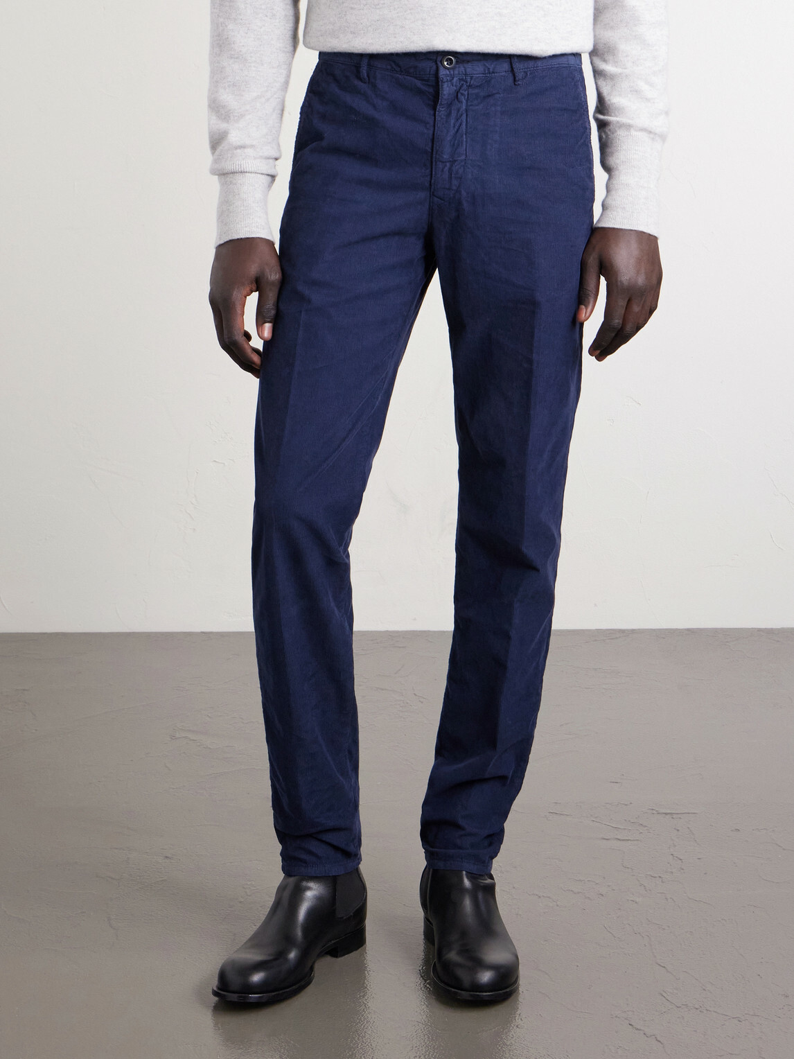 Slowear - Straight-Leg Cotton-Corduroy Trousers - Blue