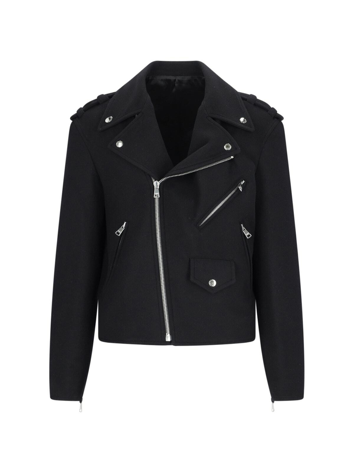 Balmain Hooded Leather Biker Jacket Balmain Balmain Hooded Leather Biker Jacket Balmain