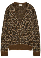 Second Layer Chevy Intarsia Mohair-blend Cardigan Leopard