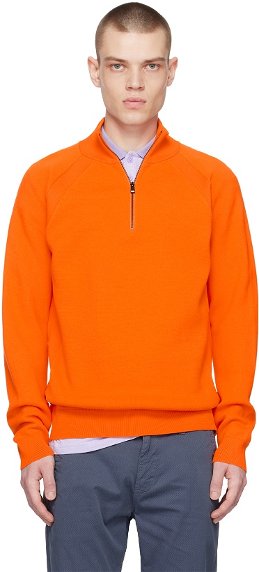 Photo: BOSS Orange Half-Zip Sweater