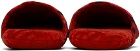 Versace Underwear Red 'La Greca' Slippers
