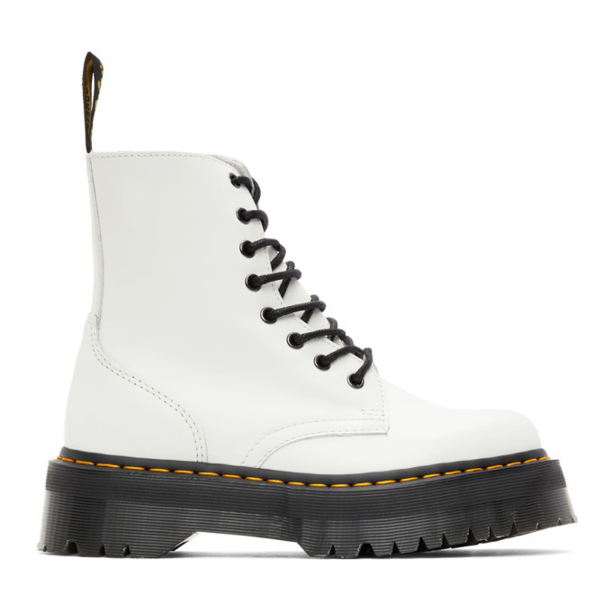 Photo: Dr. Martens White Jadon Platform Boots