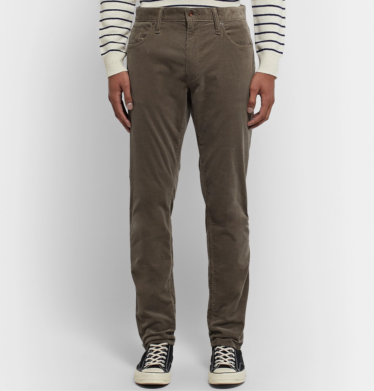Todd Snyder - Slim-Fit Garment-Dyed Cotton-Blend Corduroy Trousers - Green