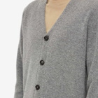 Norse Projects Men's Adam Lambswool Cardigan in Grey Melange