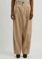 Darkpark Phebe Pearl-embellished Cotton-poplin Trousers Camel