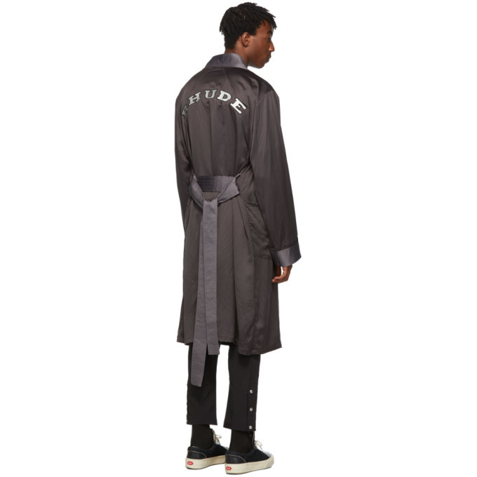 Rhs Robe Rhude SSENSE Exclusive Black Soho House Edition RH Robe Rhude