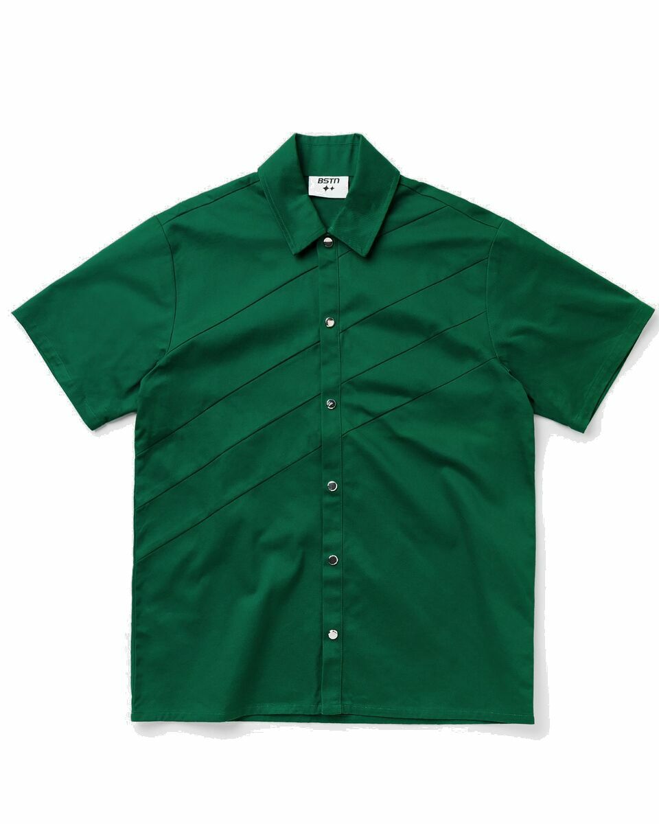 Photo: Bstn Brand Workwear Warm Up Shortsleeve Shirt Green - Mens - Shirts & Blouses/Shortsleeves