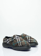 Burberry Check Nylon-Blend Pillow Mule