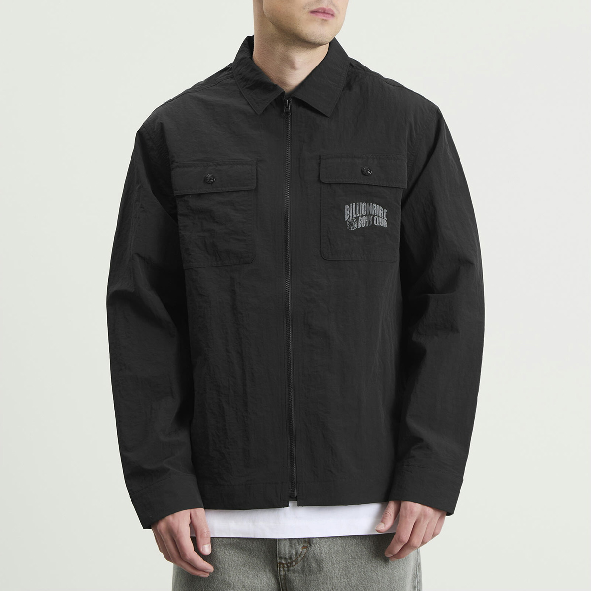 Billionaire Boys Club Men's Arch Logo Nylon Overshirt in Black