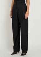 Wardrobe.nyc Straight-leg Mohair-blend Trousers Black