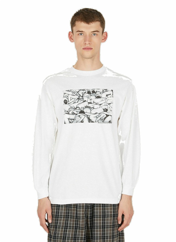 Photo: Orgy Long Sleeve T-Shirt in White