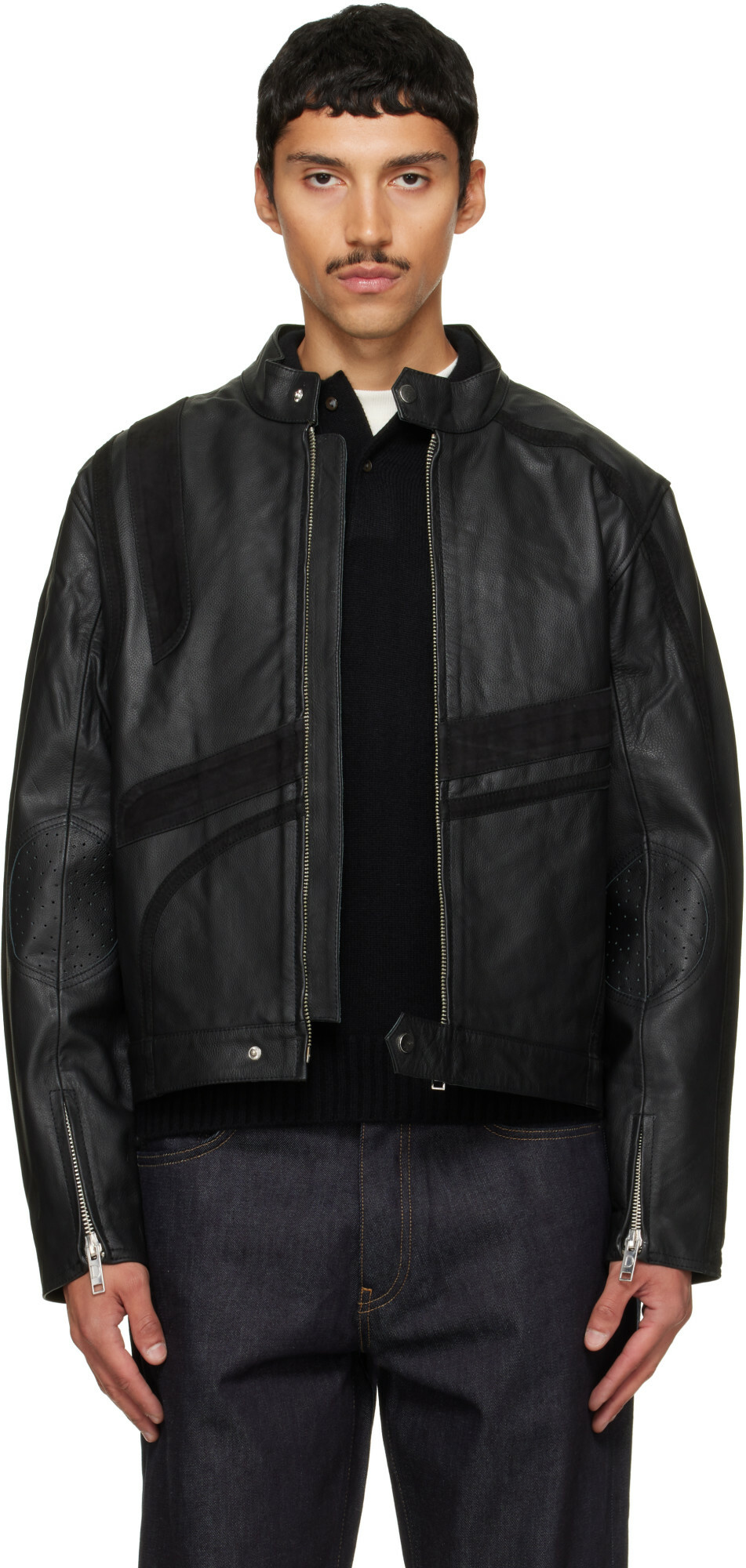 Deadwood Black Hiro Leather Moto Jacket
