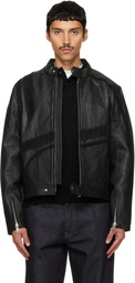 Deadwood Black Hiro Leather Moto Jacket