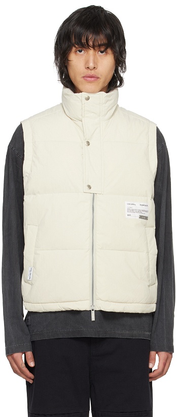 Photo: Izzue Off-White Patch Down Vest