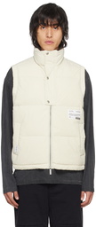 Izzue Off-White Patch Down Vest