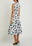 Emilia Wickstead Rumi Floral Satin Midi Dress Purple