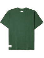 WTAPS - Printed Logo-Appliquéd Cotton-Jersey T-Shirt - Green