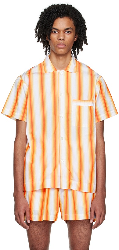 Photo: Tekla Orange Stripe Pyjama Shirt