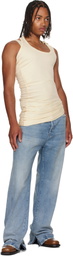Jean Paul Gaultier Off-White 'Gaultier' Piercing Tank Top