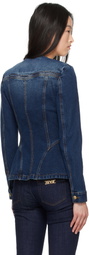 Versace Jeans Couture Indigo Fitted Denim Jacket