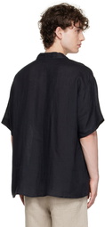 COMMAS Black Linen Shirt